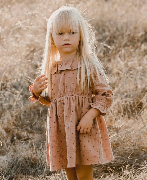 Ruffle Collar Baby Dress || North Star
