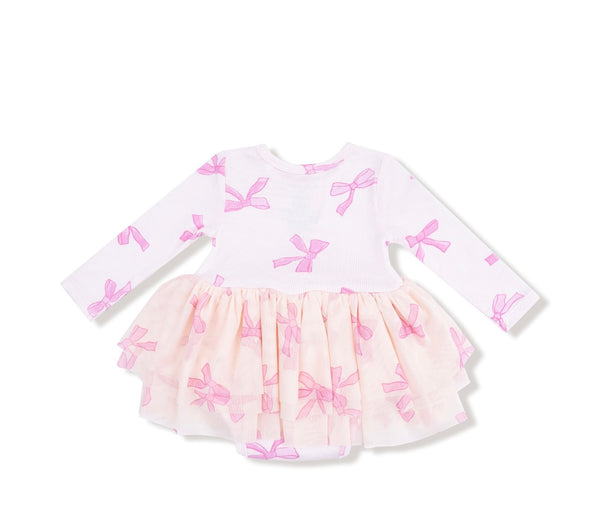 Pretty Bows - L/s Tutu Bodysuit