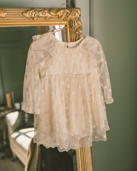 CELINE DRESS EMBROIDERED DAISY