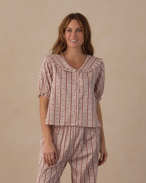 Women's Ruffle Pajamas Candy Cane Lane