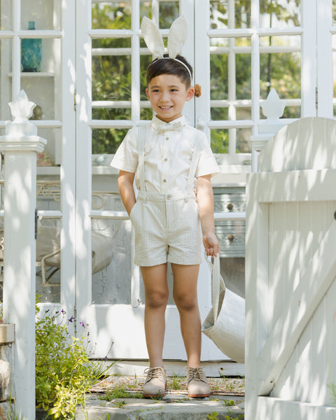 Suspender Short | Sky Stripe