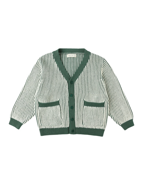 Haywood Cardigan || Green Stripe
