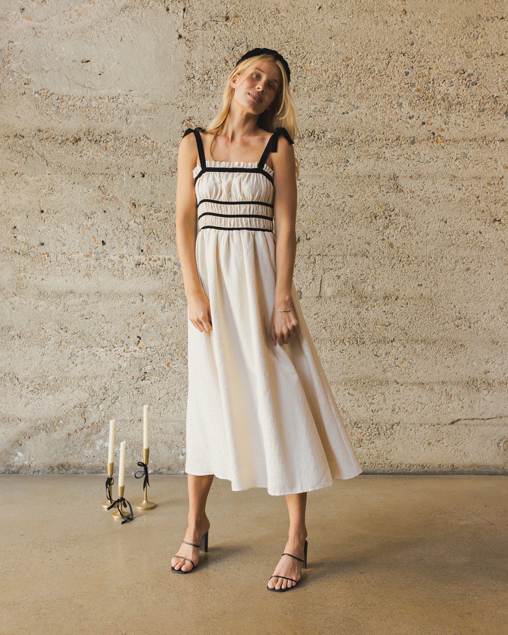 Women's Annabelle Dress | Metallic Ivory