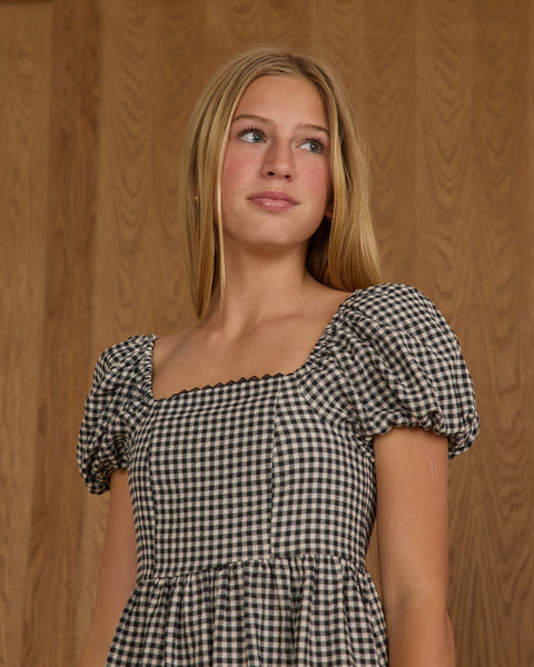 Teen Axel Dress | Black Gingham