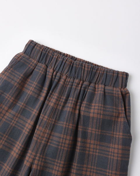 Tiered Midi Skirt Midnight Plaid