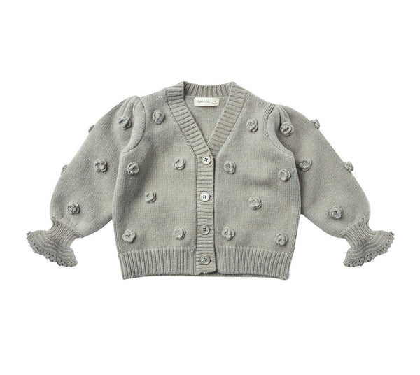 Flounce Cardigan || Blue Fog