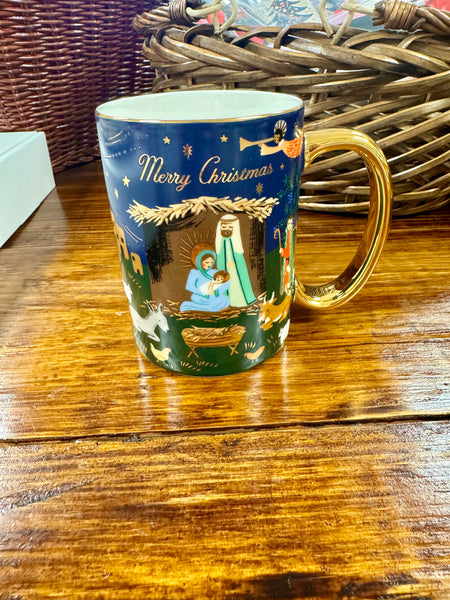 Nativity Scene Porcelain Mug