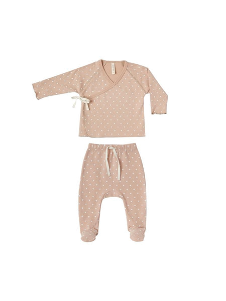 Wrap Top + Footed Pant Set || Petal