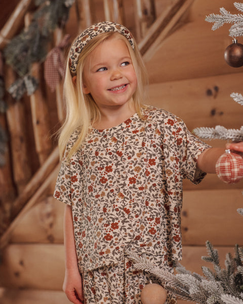 Padded Headband Holiday Floral