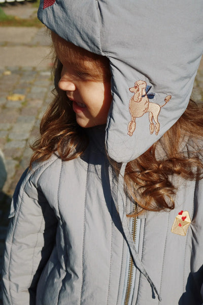 bomber jacket and juno hat/mitten set poodle