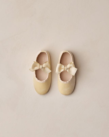 Bow Ballet Flats || Champagne