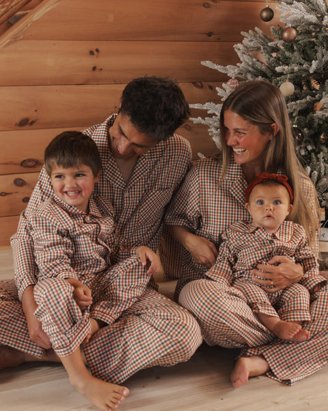 Baby Pajama Romper Holiday Gingham