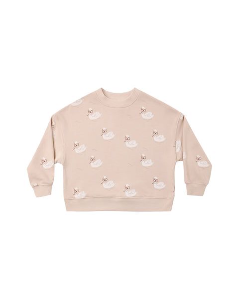 Boxy Pullover Swans