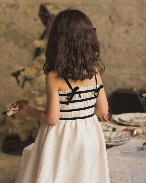 Annabelle Dress | Metallic Ivory