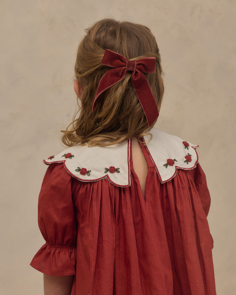 VELVET BOWS SET GREEN, RUBY