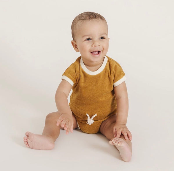Retro Romper Ocre