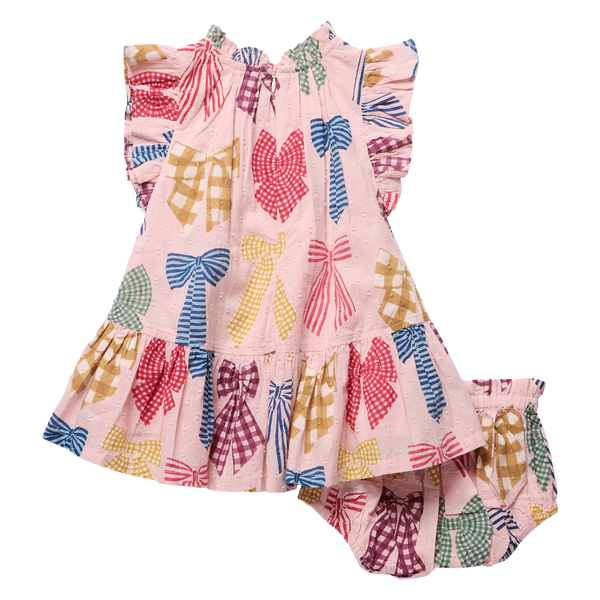 Baby Girls Harper Dress Set - Patterned Bows