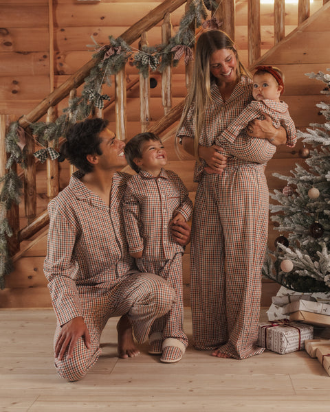 Baby Pajama Romper Holiday Gingham