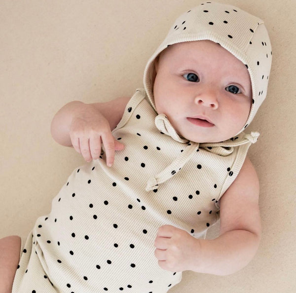 Ribbed Tank Bloomer and Bonnet Set