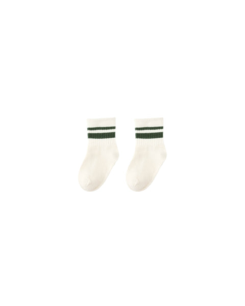 Stripe Socks, 2-Pack | Brown + Green Stripe