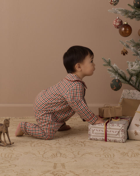 Baby Pajama Romper Holiday Gingham