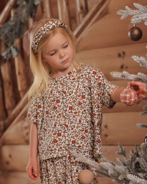 Padded Headband Holiday Floral