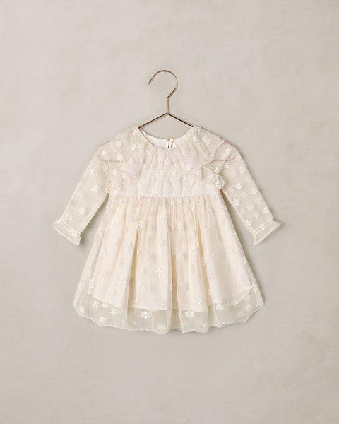 CELINE DRESS EMBROIDERED DAISY