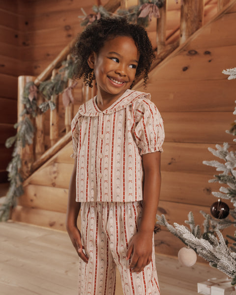 Ruffle Pajamas Candy Cane Lane