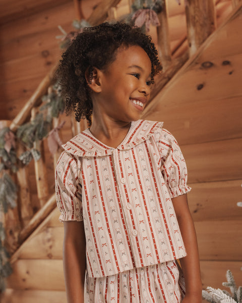 Ruffle Pajamas Candy Cane Lane
