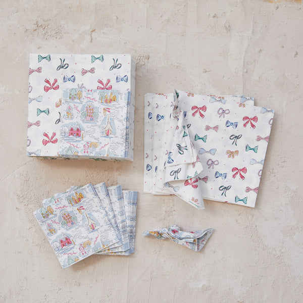 Paper Napkins Multicolor Bows
