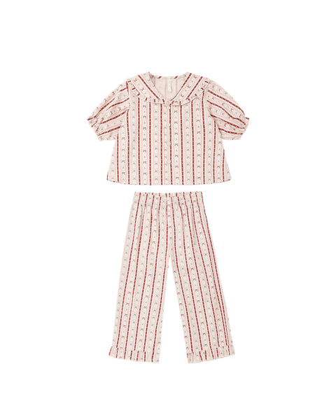 Ruffle Pajamas Candy Cane Lane