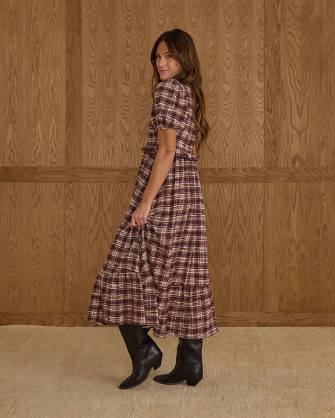 Women's Kate Dress || Burgundy Plaid