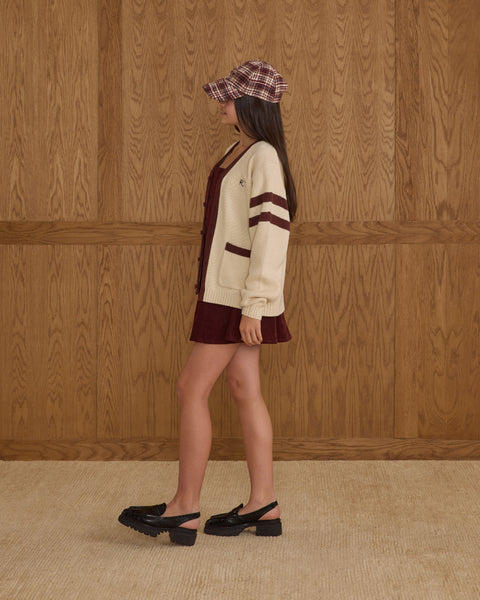 Baseball Hat | Burgundy Plaid