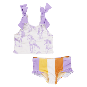 Shelly Tankini Lavender Horses