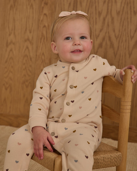 Button Down Jumpsuit || Hearts