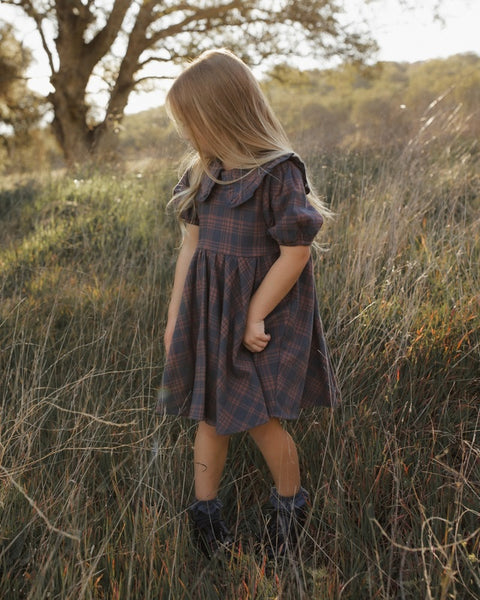 Camille Dress Midnight Plaid