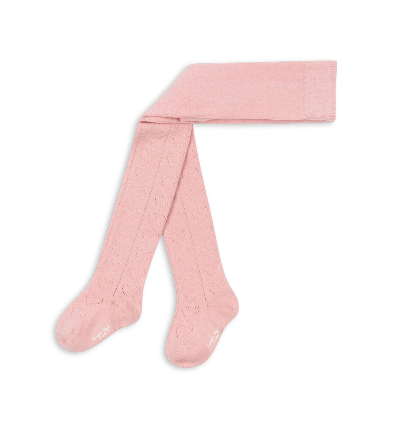 WOOL POINTELLE TIGHTS - ROSE