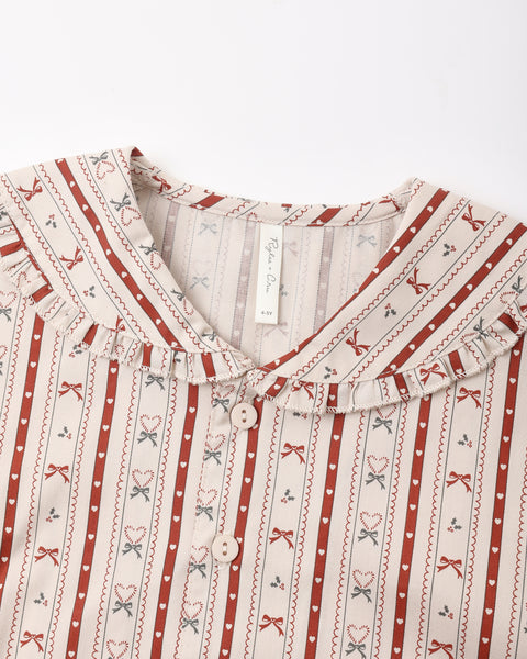 Ruffle Pajamas Candy Cane Lane
