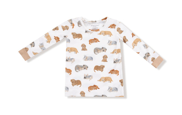 Napping Puppies - L/s Loungewear Set