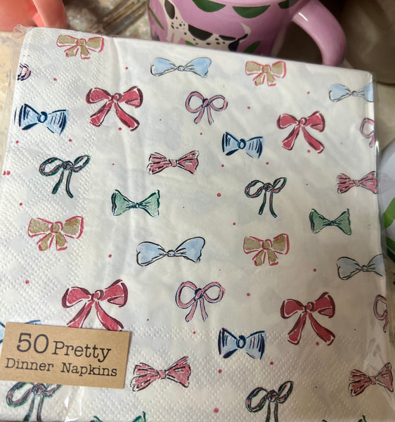 Paper Napkins Multicolor Bows
