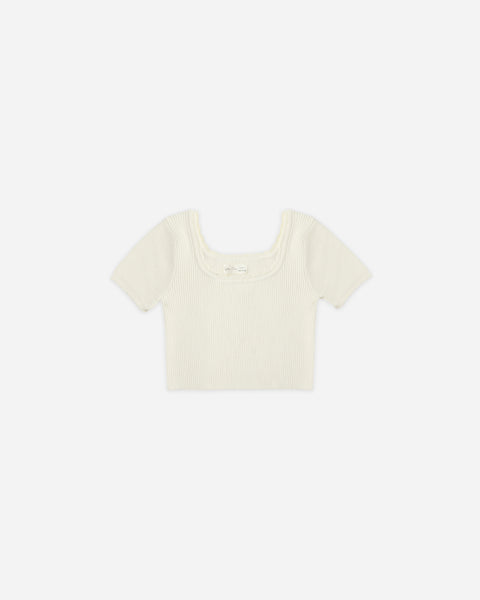 Teen Scallop Tee | Natural