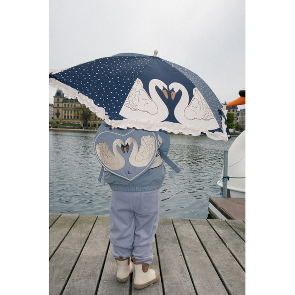 Frill kids umbrella - swan total eclipse