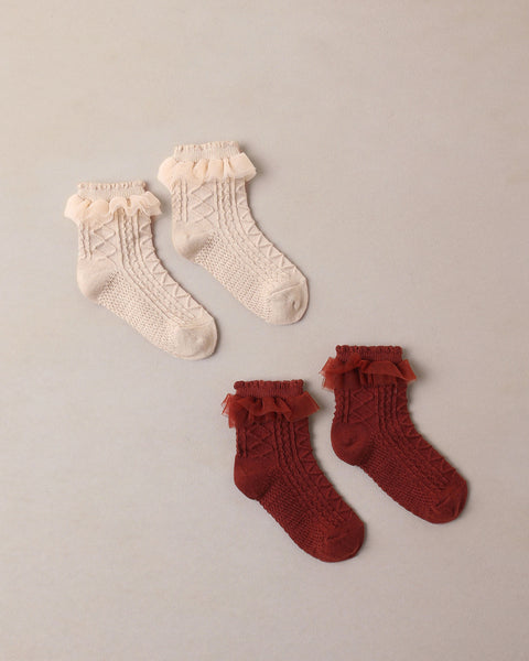 RUFFLE SOCKS PEARL, RUBY