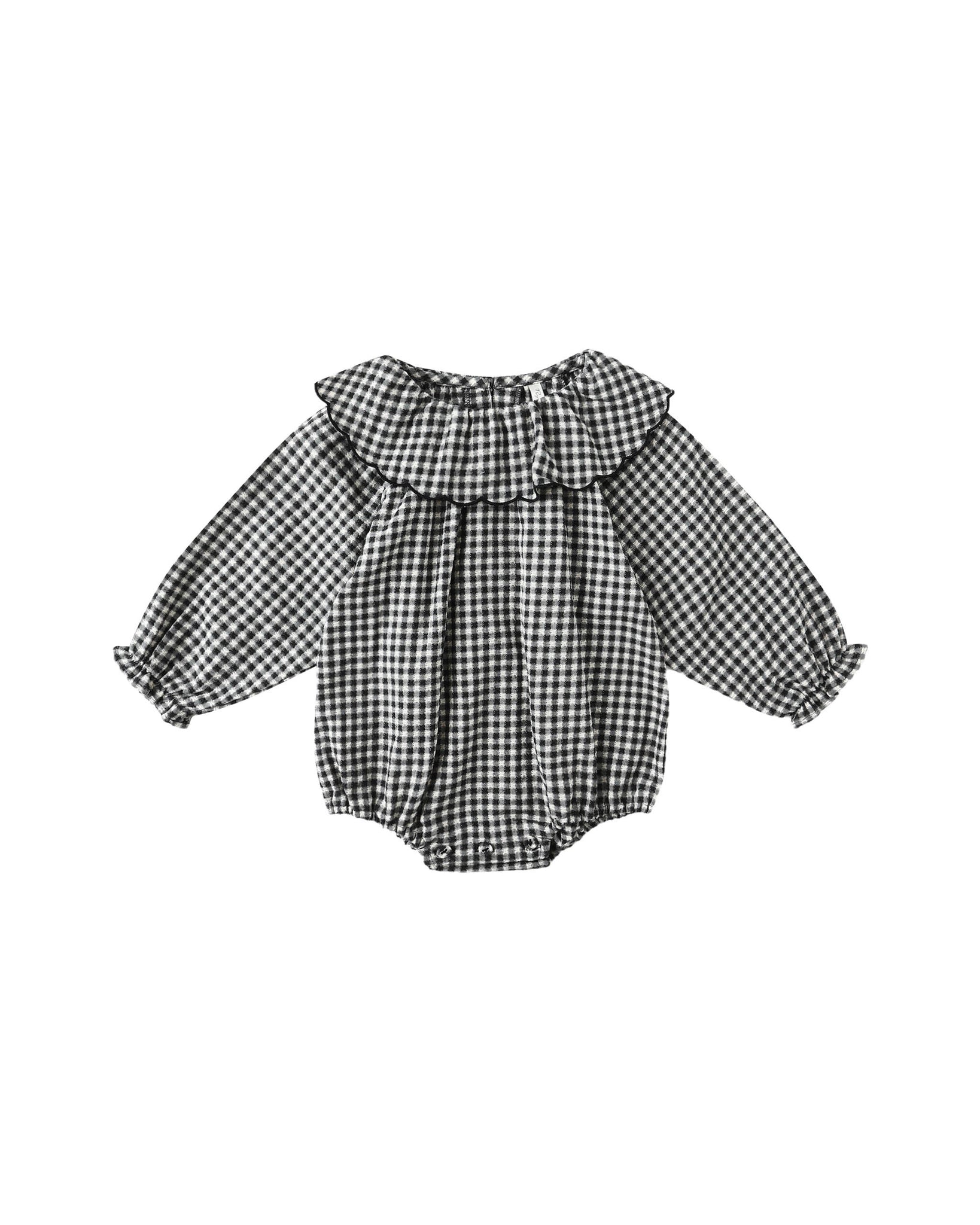 Colette Romper || Black Gingham