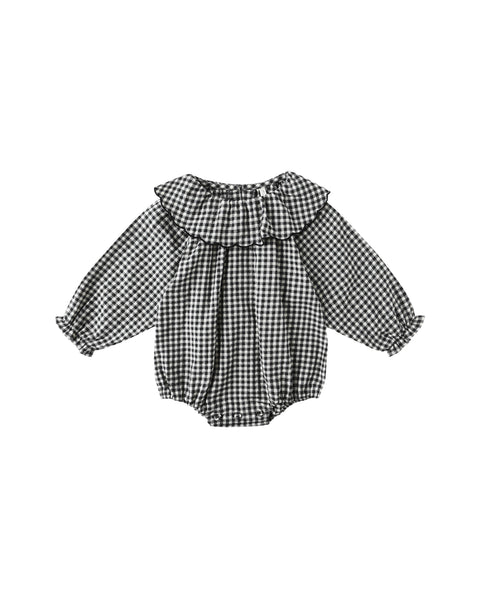 Colette Romper || Black Gingham