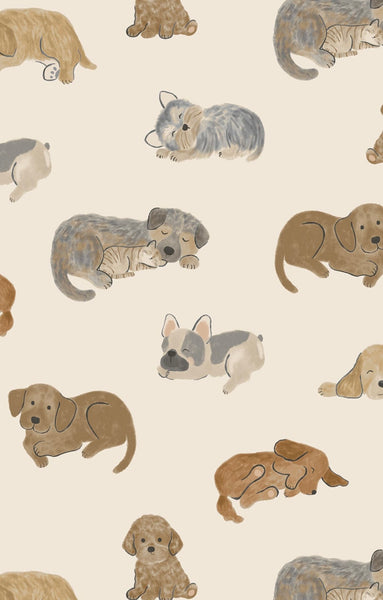 Napping Puppies - L/s Loungewear Set