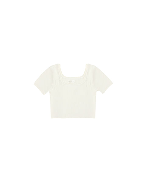 Teen Scallop Tee | Natural