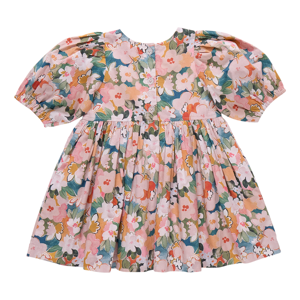 Evelyn Watercolor Floral Dress