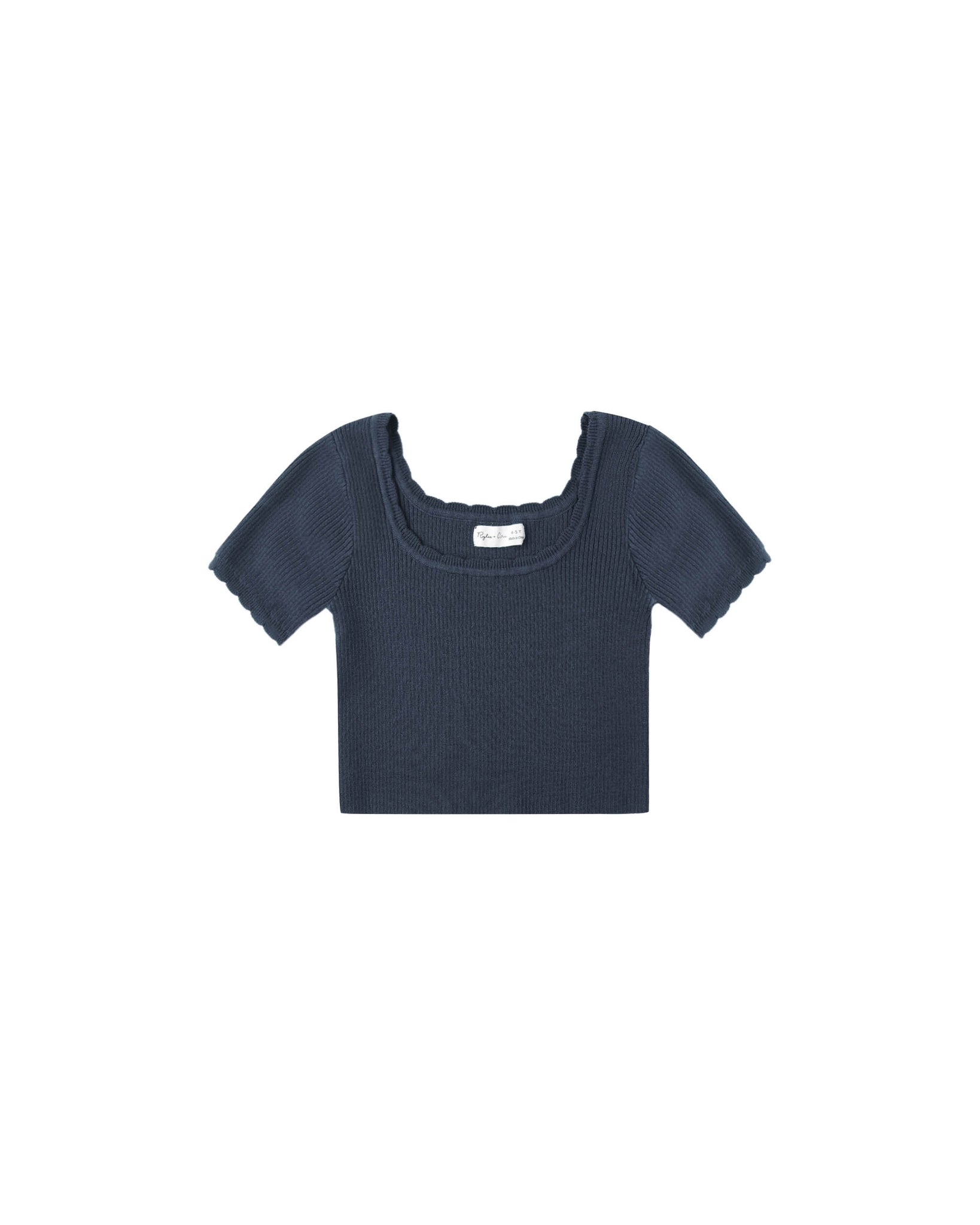 Scallop Tee || Navy