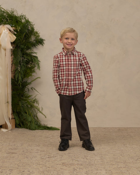 HARRISON BUTTON DOWN HOLIDAY TARTAN